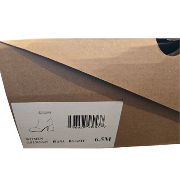 MIA Shoes Piana Block-Heel Rhinestone Knit Booties in Black NEW Size 6.5 - Picture 8 of 8